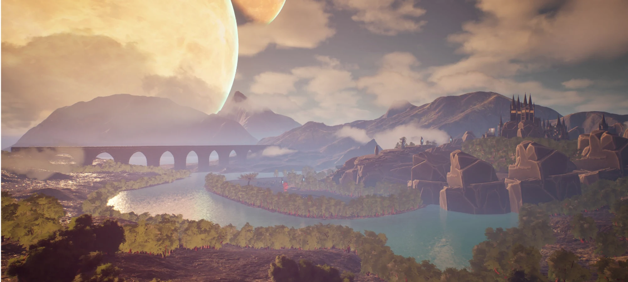 A vast fantasy landscape from an OptimGames project